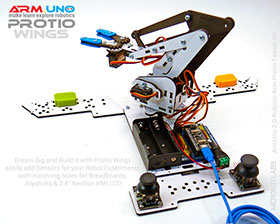 Use Joysticks Potentiometer to Control Servo Motors