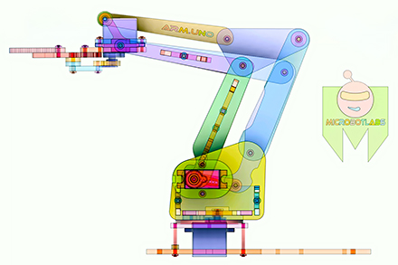 ArmUno V1 Robotic Arm Plans Xray