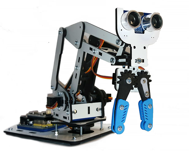 ArmUno 2.0 Robotic Arm Jaws in Vertical Orientation
